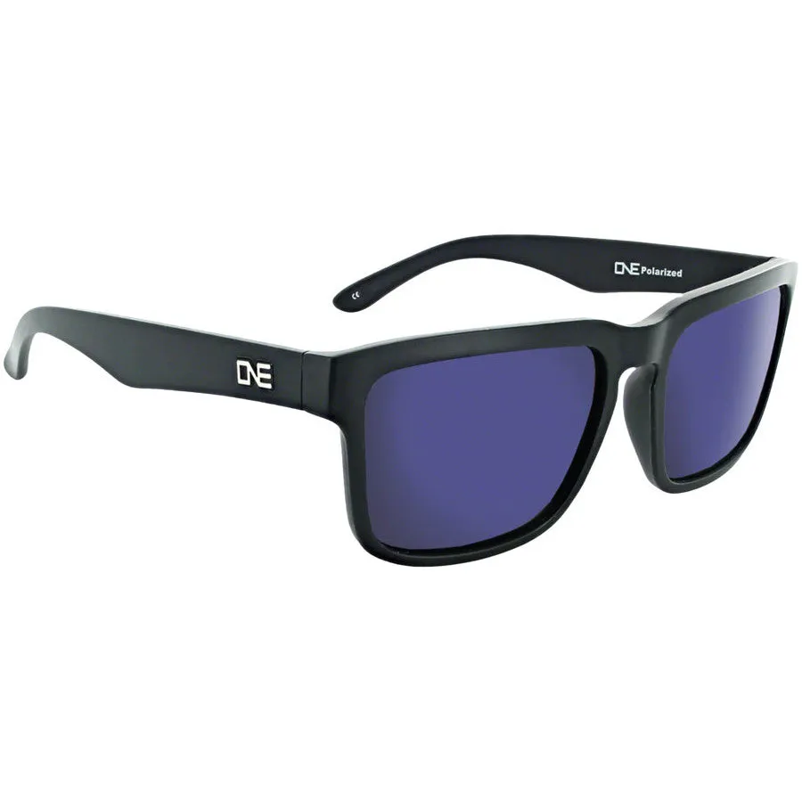 Optic Nerve ONE Mashup Sunglasses - Matte Black/Polarized Smoke with Blue Mirror