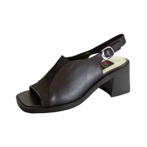 PEERAGE Lindy Women's Wide Width Leather Heeled Sandals