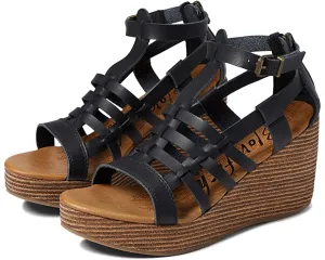 Piper Blowfish Wedge Sandals Black
