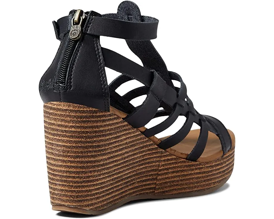 Piper Blowfish Wedge Sandals Black