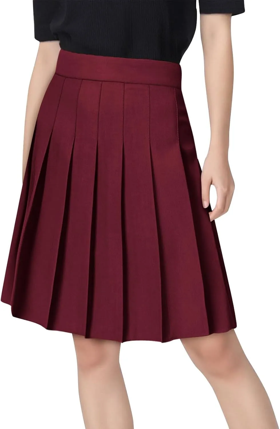 Pleated Skirt for Women Summer Elastic Waist School Uniform Cheerleader Skirts Casual Comfy Loose Plus Size Skorts