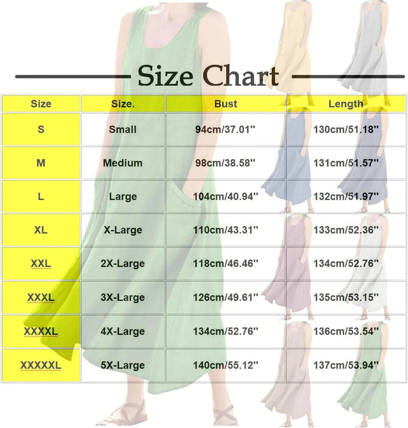 Plus Size Dresses for Curvy Women 2025 Flowy Round Neck Sleeveless Sundress Solid A Line Beach Midi Dress with Pocket