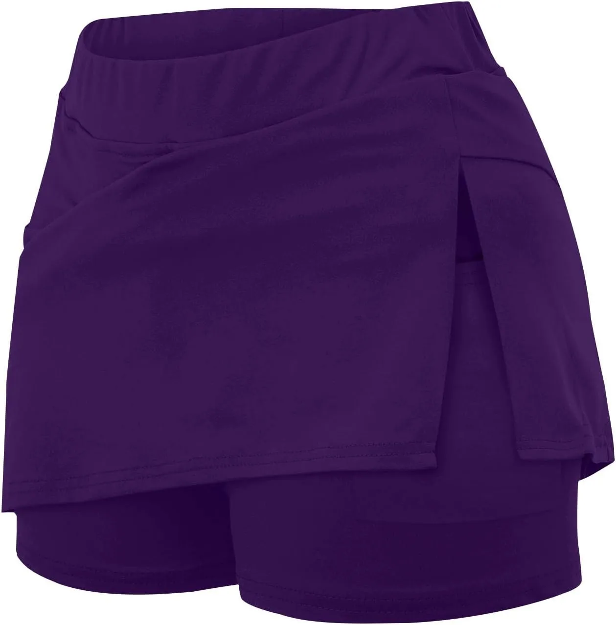 Plus Size Skorts for Curvy Women Short Tennis Skirt with Slit Pockets Built in Shorts High Waisted Workout Outfits