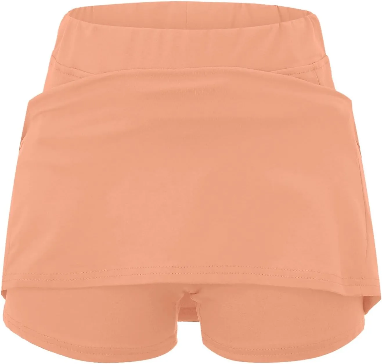 Plus Size Swim Skirt Womens Casual Solid Tennis Pocket Skirt Yoga Sport Active Skirt Shorts Skirt Costume Skater
