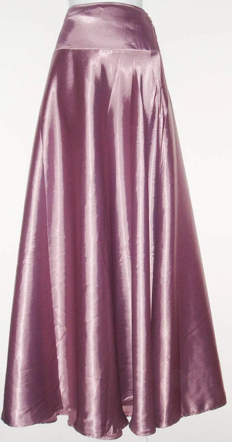 Purple champagne silk skirt