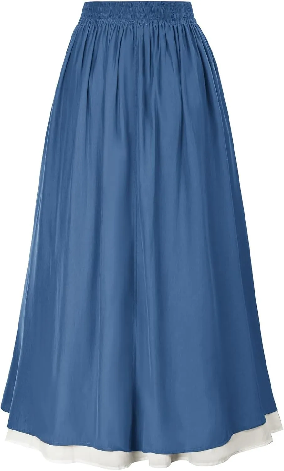 Renaissance Skirt for Women Elastic High Waist Pleated Double Layer Skirts 2025 Fashion Vintage Peasant Style Skorts