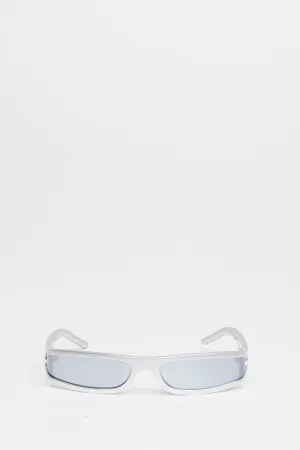 Rick Owens Sunglasses Fog Silver Temple