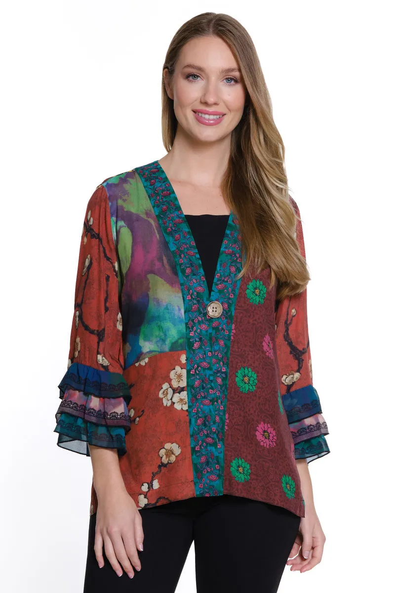 Ruffle Sleeve Kimono