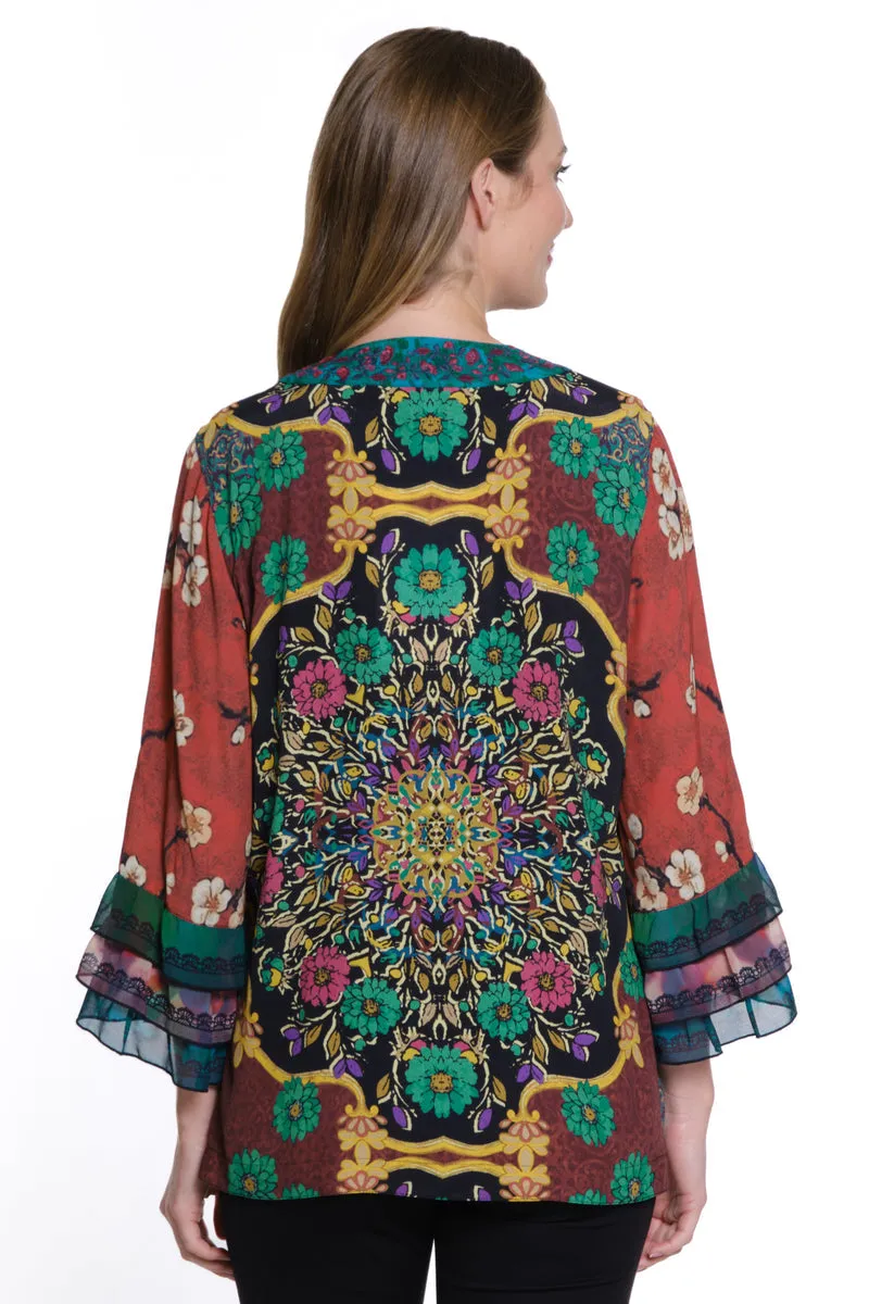 Ruffle Sleeve Kimono