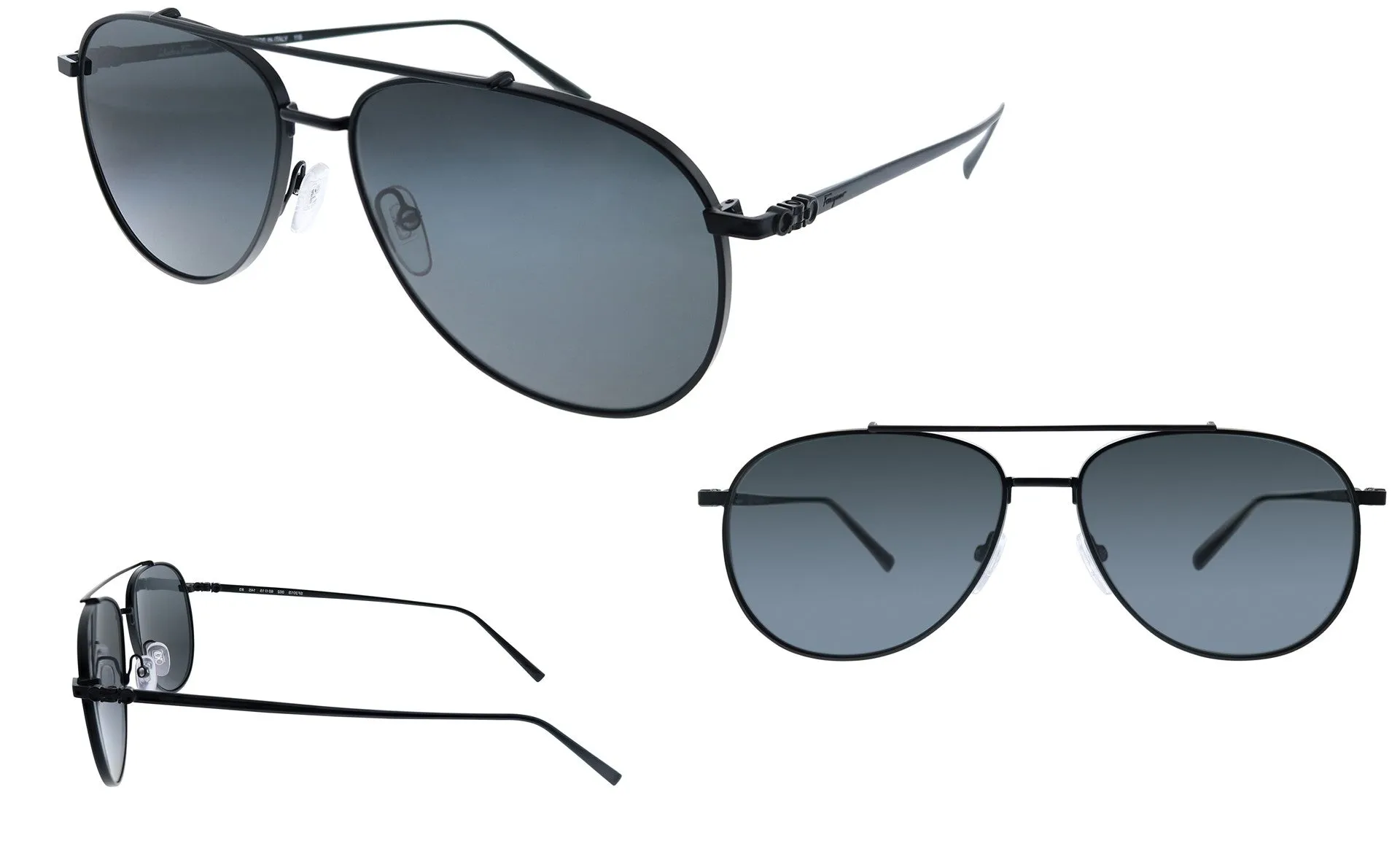 Salvatore Ferragamo Unisex Black Sunglasses SF_201S_002_60mm