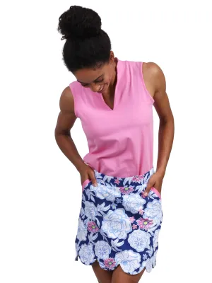 Sassy Scallop Skort Peony