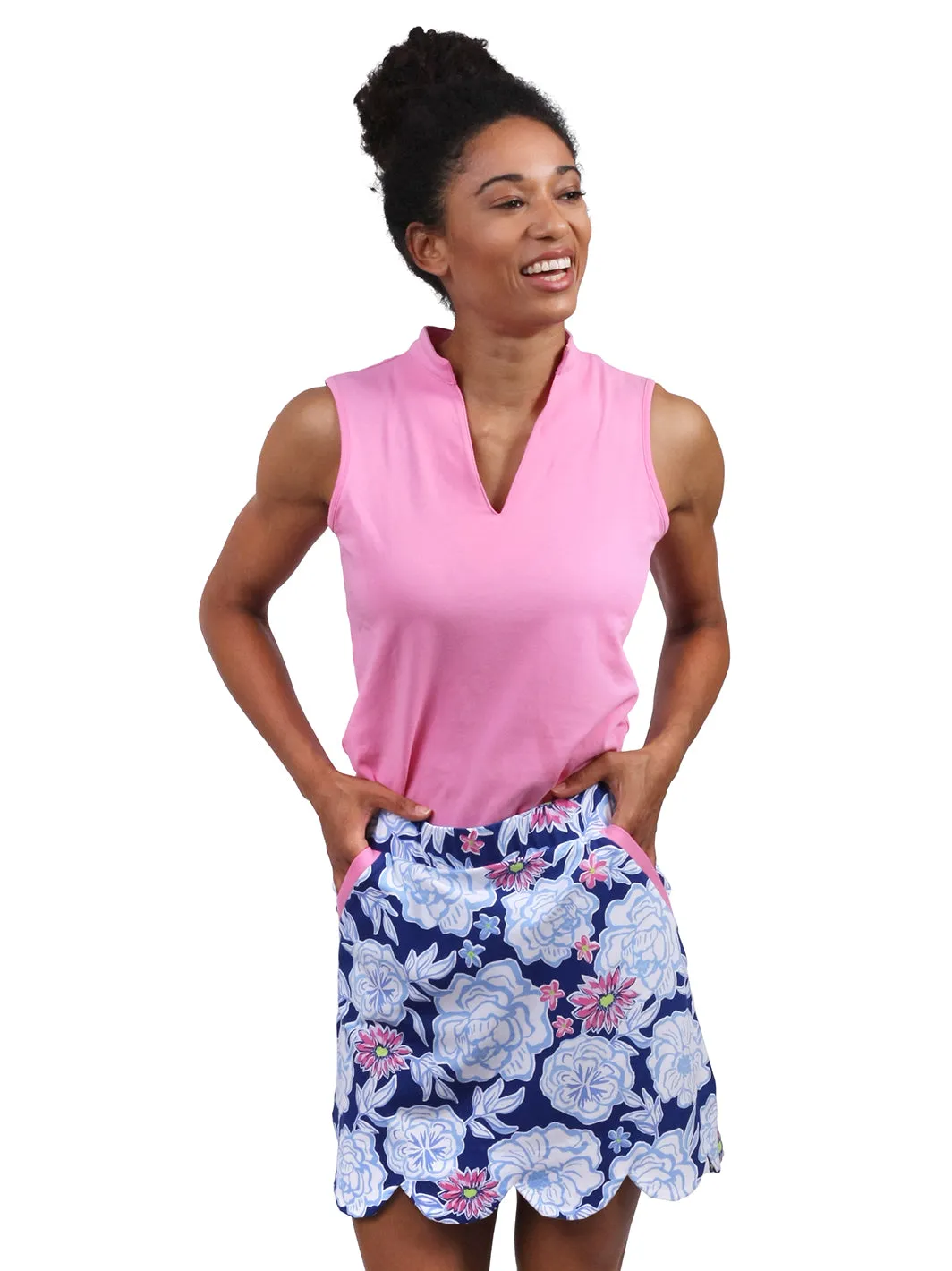 Sassy Scallop Skort Peony