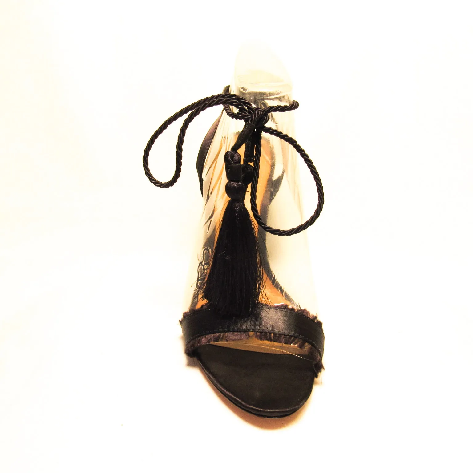 Schutz Woman Primm Tasseled Frayed Satin Sandals