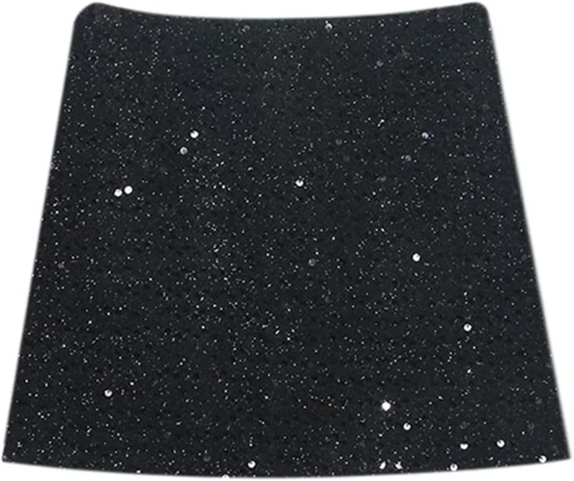 Sequin Skirt for Women Stretchy Bodycon Mini Skirts Sexy Sparkly Skirt Glitter Shiny Skirt Night Out Dance Party Dress