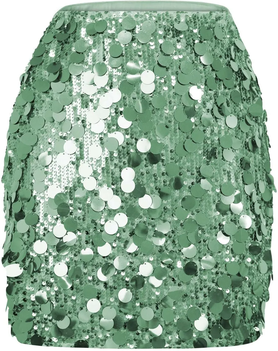 Sequin Skirt for Women Stretchy High Waist Bodycon Night Out Party Shine Sparkly Mini Skirts Prom Club Outfits