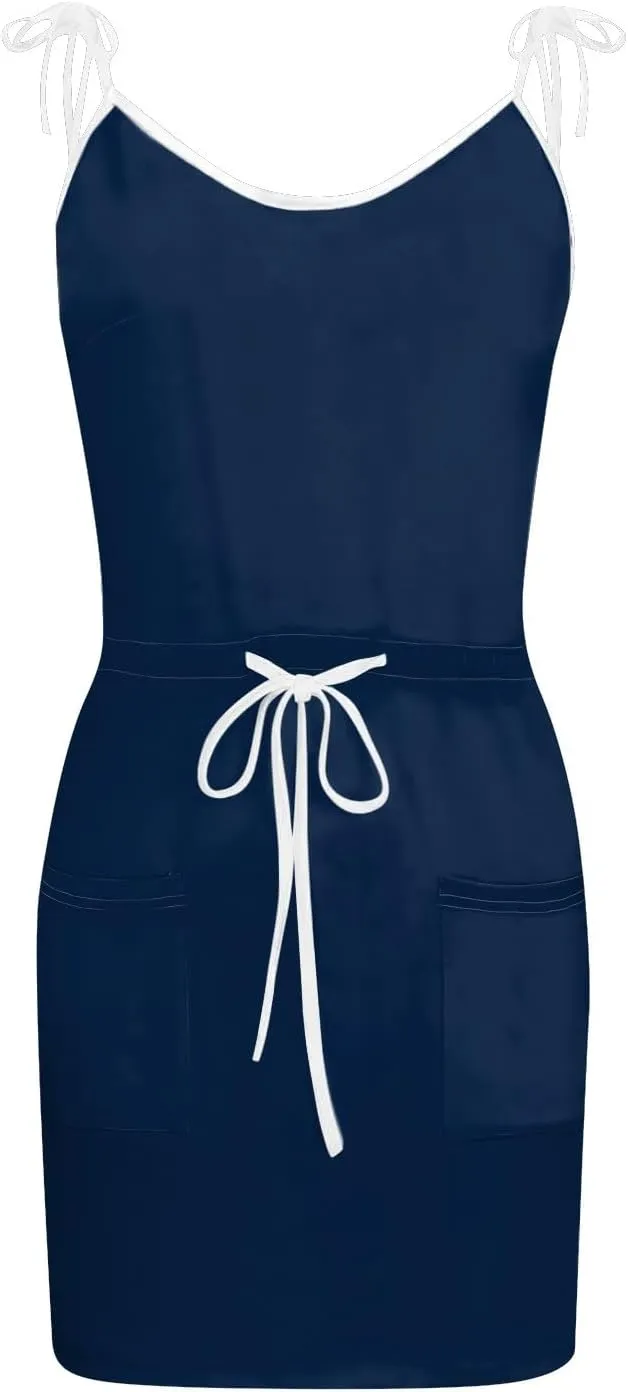 SERYU Women Summer Casual Sleeveless Dresses Spaghetti Strap V-Neck Mini Dress Party Beach Sundress with Pocket