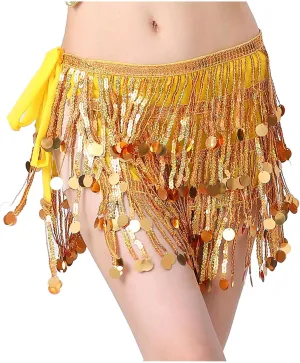 Short Skirt for Women Sexy Fashion Drawstring Sequin Skirts Fashion Fringe High Waisted Skirt Sports Party Skirt