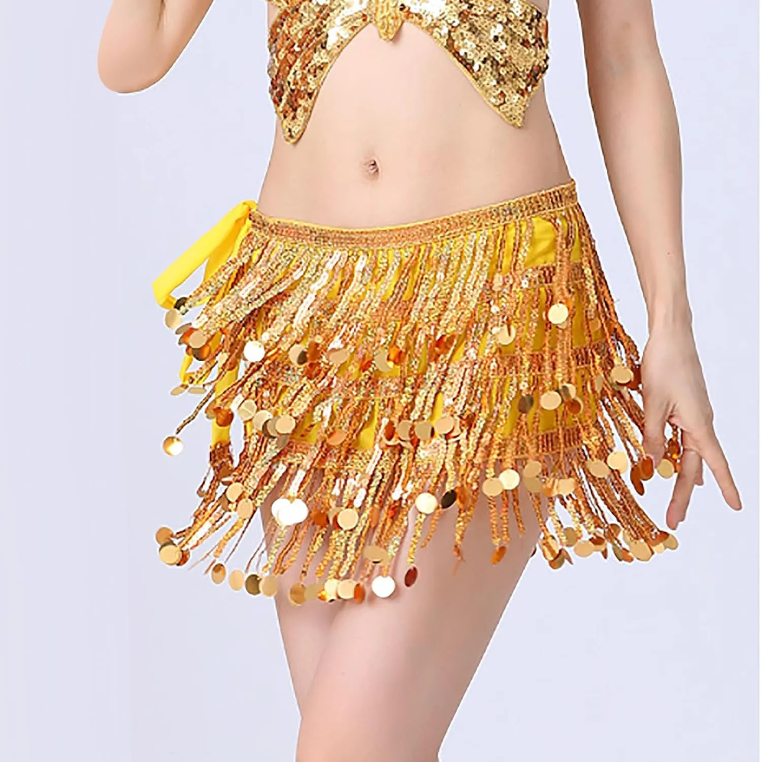 Short Skirt for Women Sexy Fashion Drawstring Sequin Skirts Fashion Fringe High Waisted Skirt Sports Party Skirt