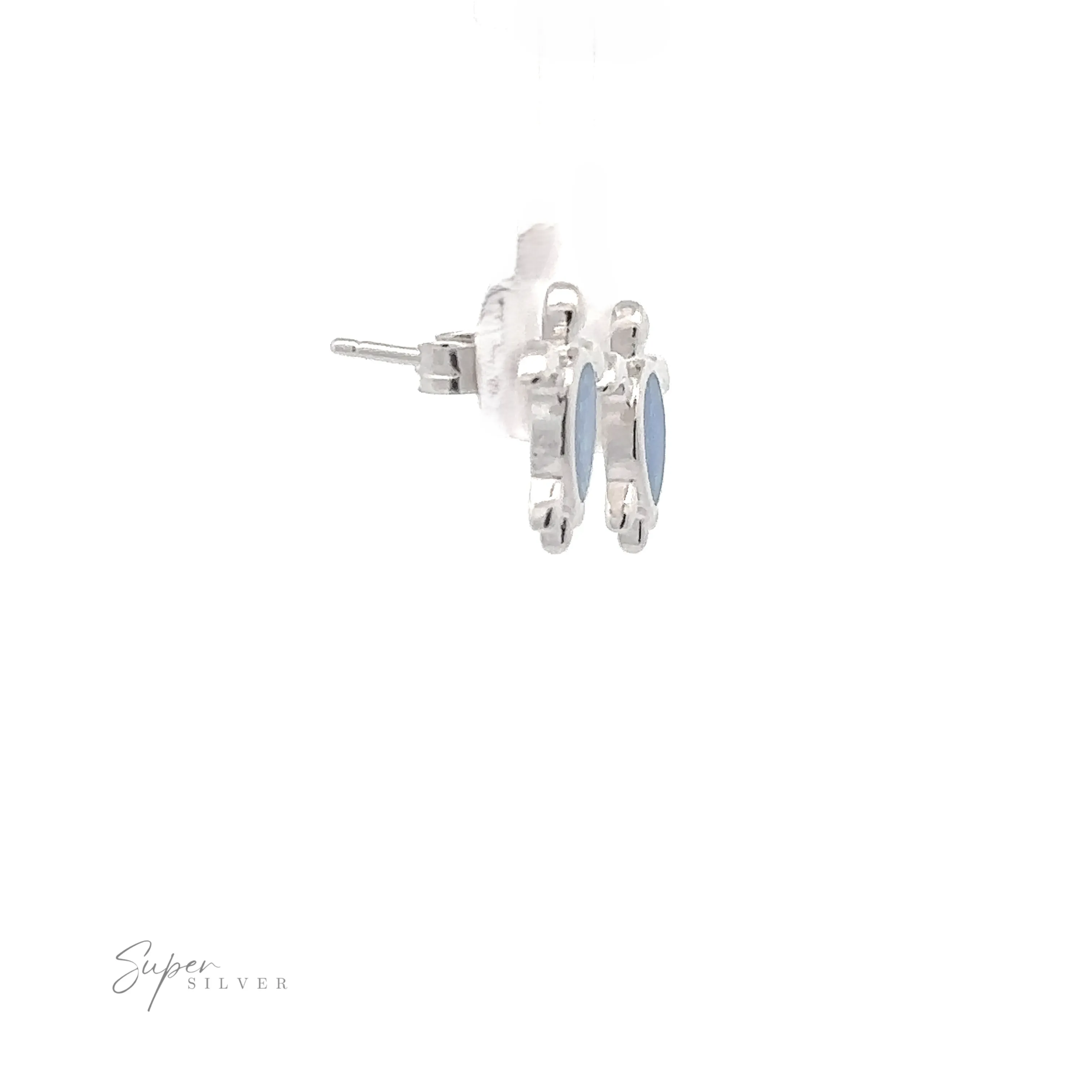 Simple Lab-Created Opal Turtle Studs
