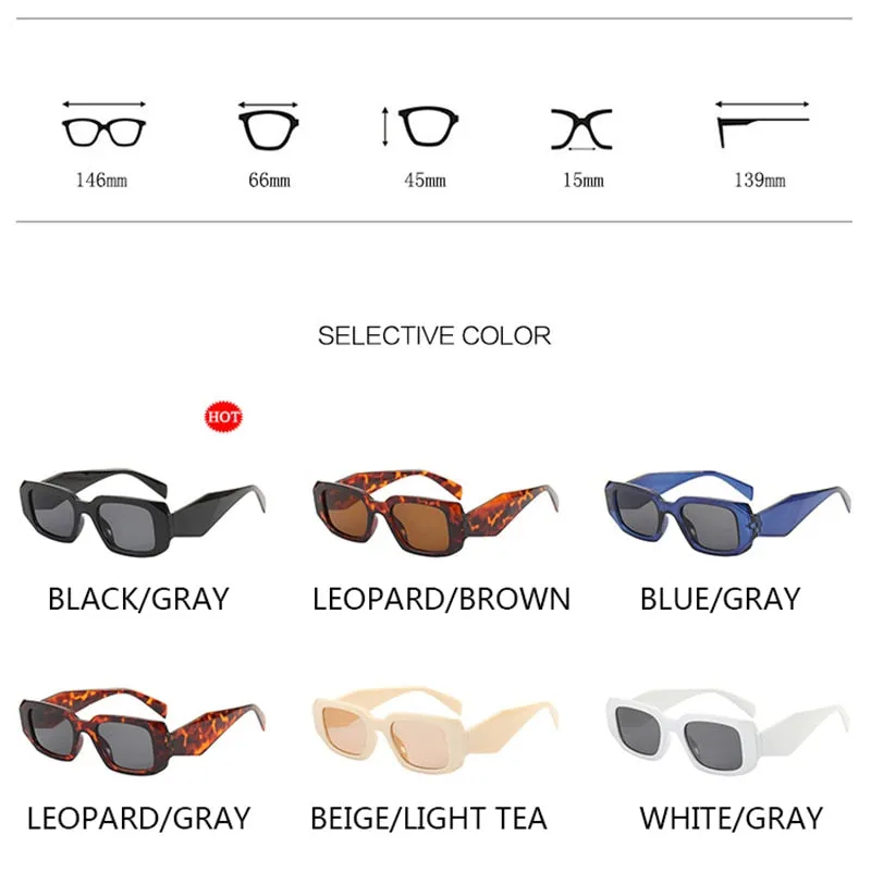 Small Polygon Rectangle   Sun Glasses