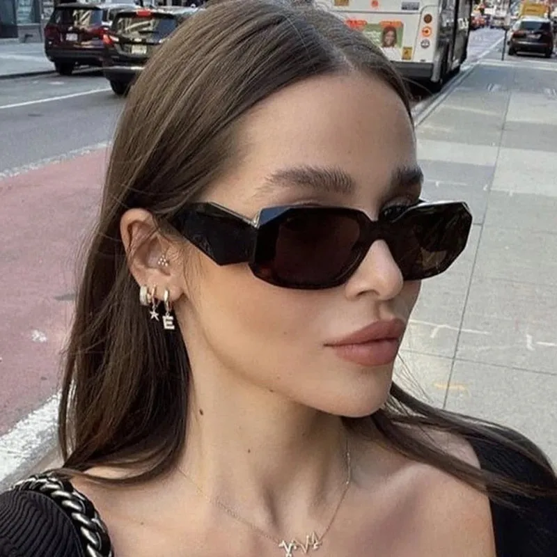 Small Polygon Rectangle   Sun Glasses