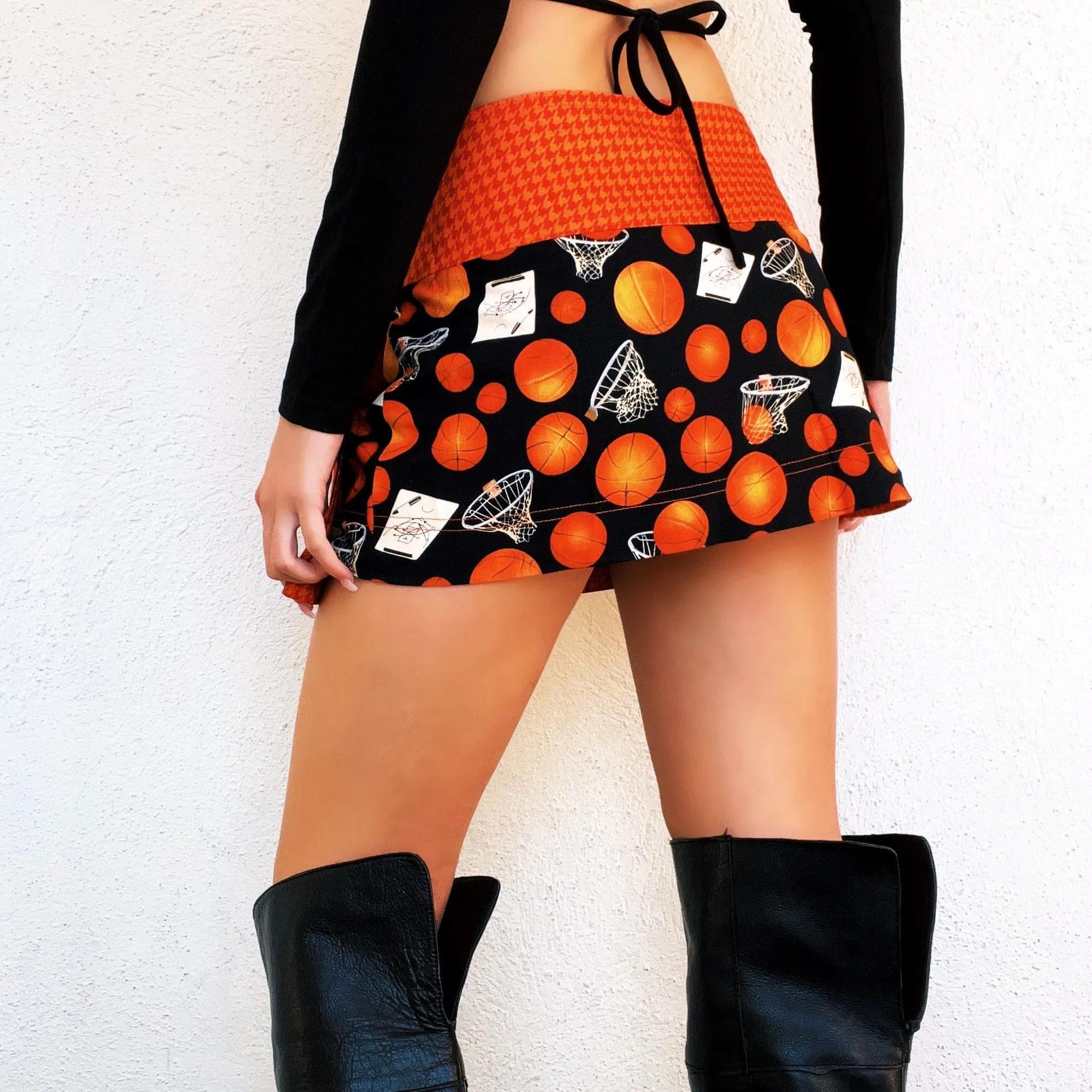 Sporty Reversible Mini Skirt