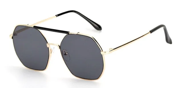 Square Sunglasses  Double Bridges Reflective