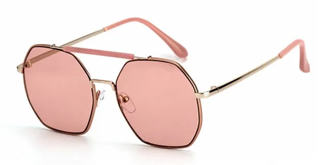 Square Sunglasses  Double Bridges Reflective