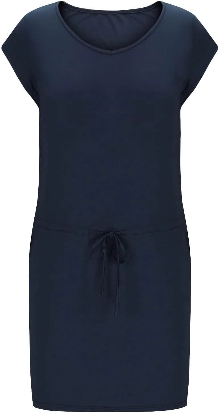 Summer Dresses for Women 2025 Casual V-Neck Short Sleeve Sundress Ladies Fashion Work Mini Dresses with Pockets