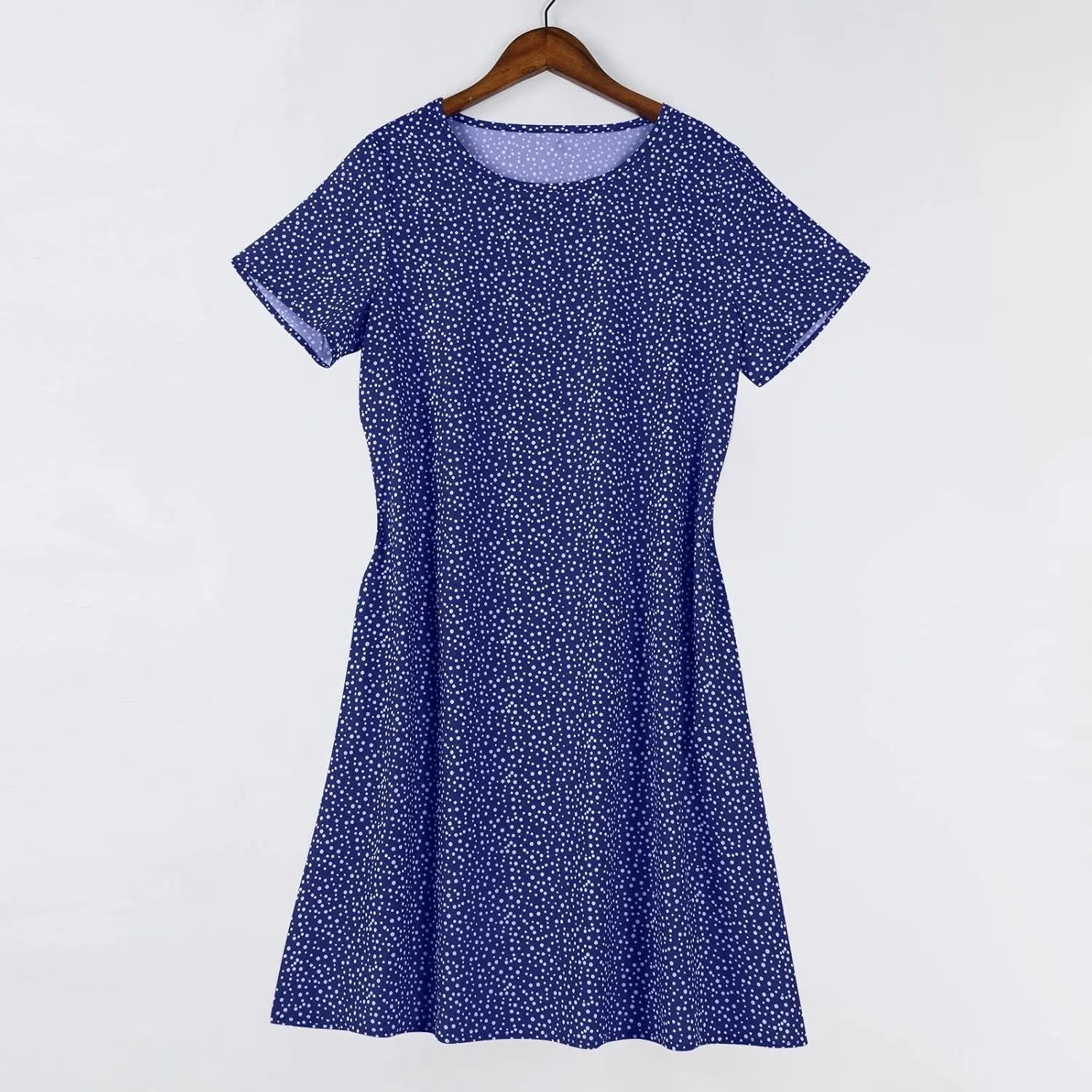 Summer Dresses for Women 2025 Trendy Casual Short Sleeve Flowy Boho Petite Tshirt Dress Beach Vacation Clothes
