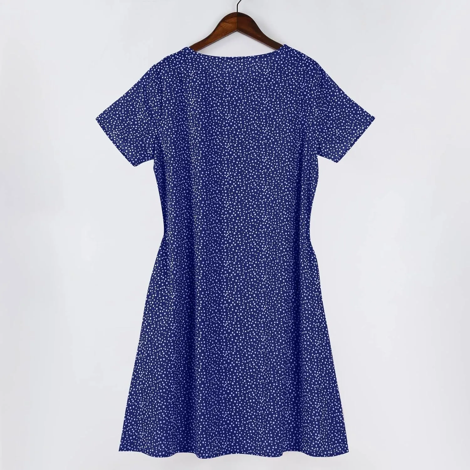 Summer Dresses for Women 2025 Trendy Casual Short Sleeve Flowy Boho Petite Tshirt Dress Beach Vacation Clothes