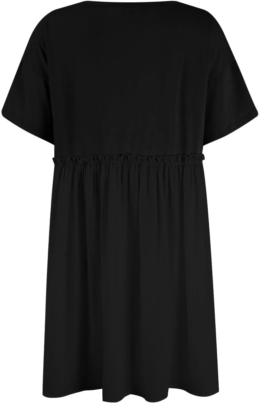Summer Dresses for Women Short Sleeve Patchwork Crewneck Mini Dress Casual Colorblock Pleated Dresses with Pockets