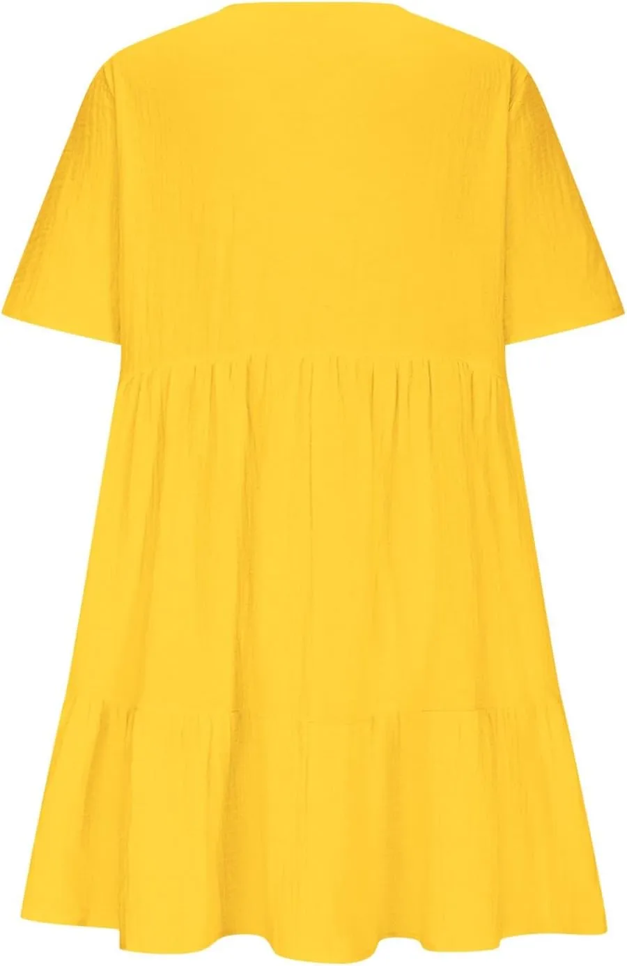 Summer Mini Dress for Women Wedding Guest Dresses Short Sleeve V Neck Beach Vacation Patchwork Sundress with Pockets