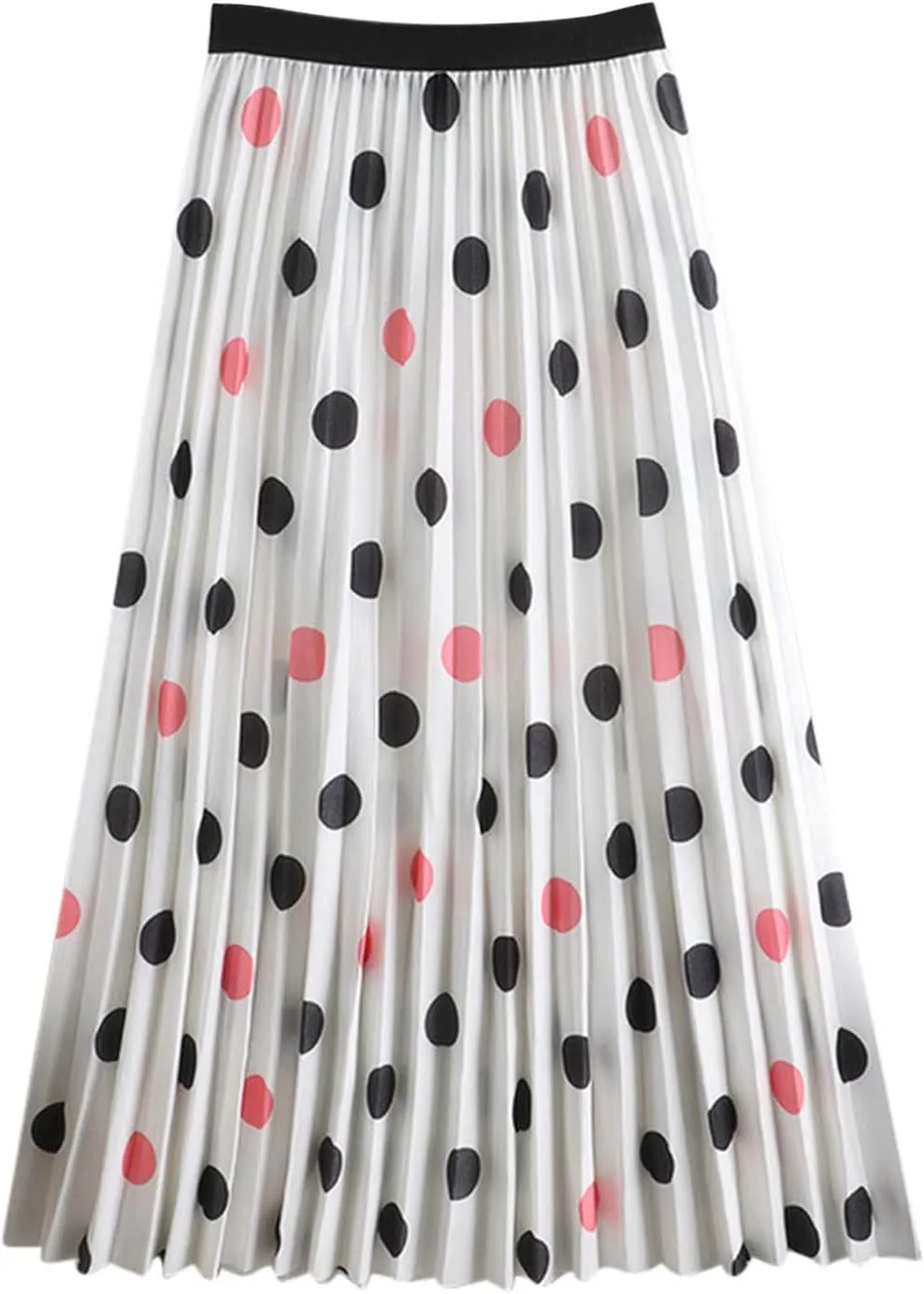 Summer skirts for women midi length High Waist Floral Print skirts for women trendy Pleated Skirt A Line Swing Midi Skirts White
