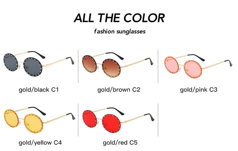 Sunglasses Men Small Vintage  Glasses Women Driving Metal Eyewear Glasses UV400