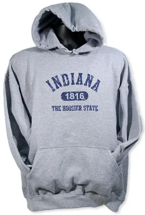 SWIN01G3 HOODED SWEATSHIRT Indiana Distress SPORT GREY