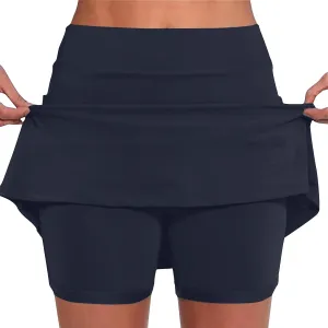 TANGNADE Tennis Skirts for Women Athletic Skorts Casual Plus Size Mid-Waist Golf Yoga Outfit Trendy Summer Clothes