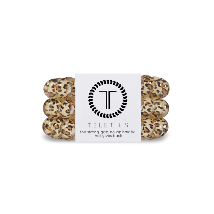 TELETIES HAIR TIE LARGE - LEOPARD