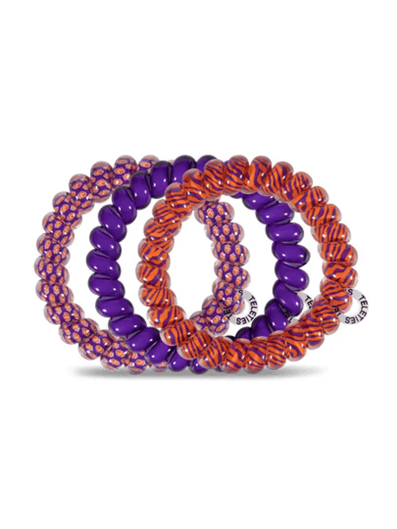 Teleties Spiral Hair Ties - Clemson