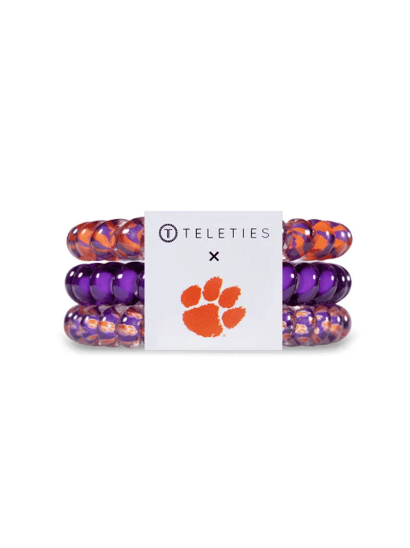 Teleties Spiral Hair Ties - Clemson