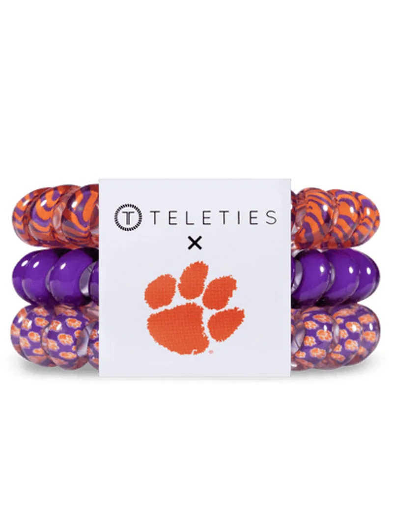 Teleties Spiral Hair Ties - Clemson