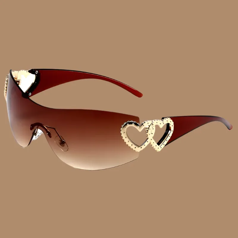 Trendy Y2K Heart-Shaped Mirror Sunglasses for Women - UV400 Protection & Stylish Outdoor Eyewear