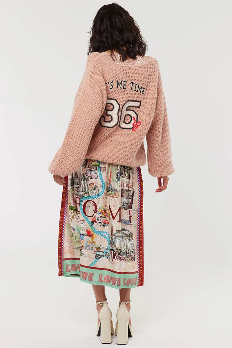 VANESSA PRINTED MIDI SKIRT