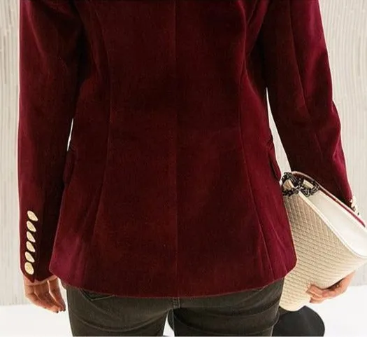 Velvet Blazer - Dames - Luxe stijl met elegante pasvorm en zachte stof