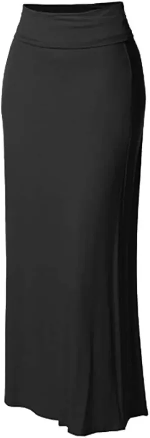 Vintage Skirts for Women Midi Length Skirt Women Maxi Solid Stitching Comfort Bodycon Waist High Lady's Long Tennis