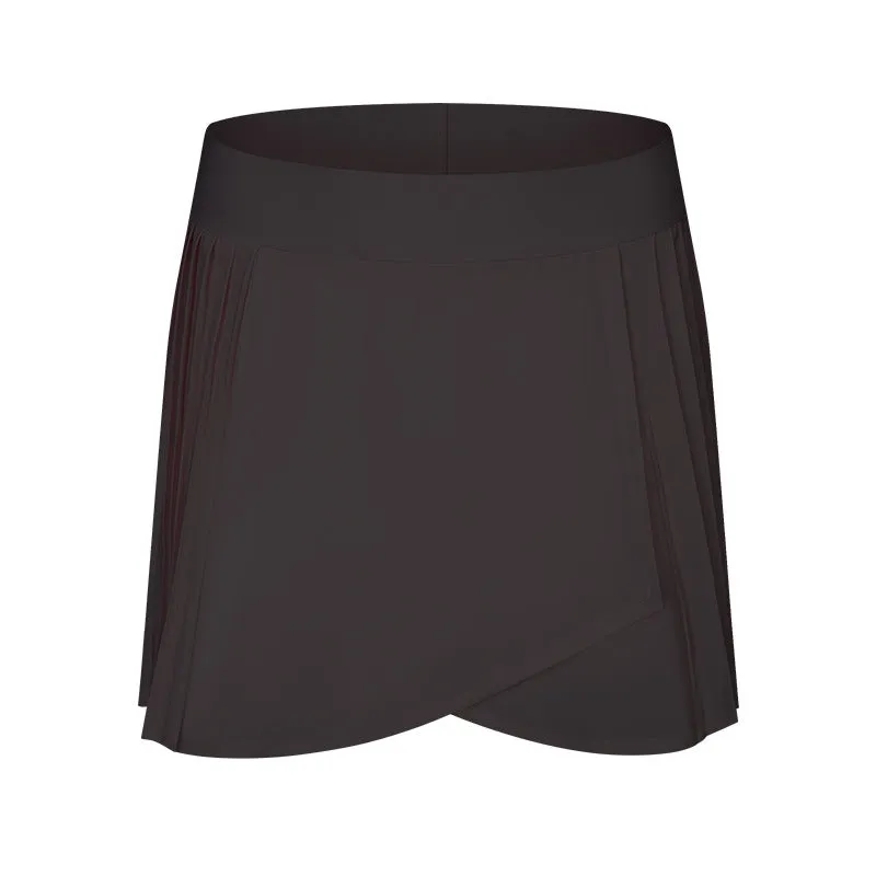 Water Cooled Cooling Three Points Exercise Skort Yoga Cross Front Pleated Skirt Tennis Skirt