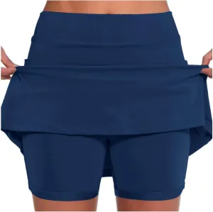 Women Athletic Skorts Workout Gym Running Skirted Shorts High Waisted Tennis Golf Skorts with Pockets