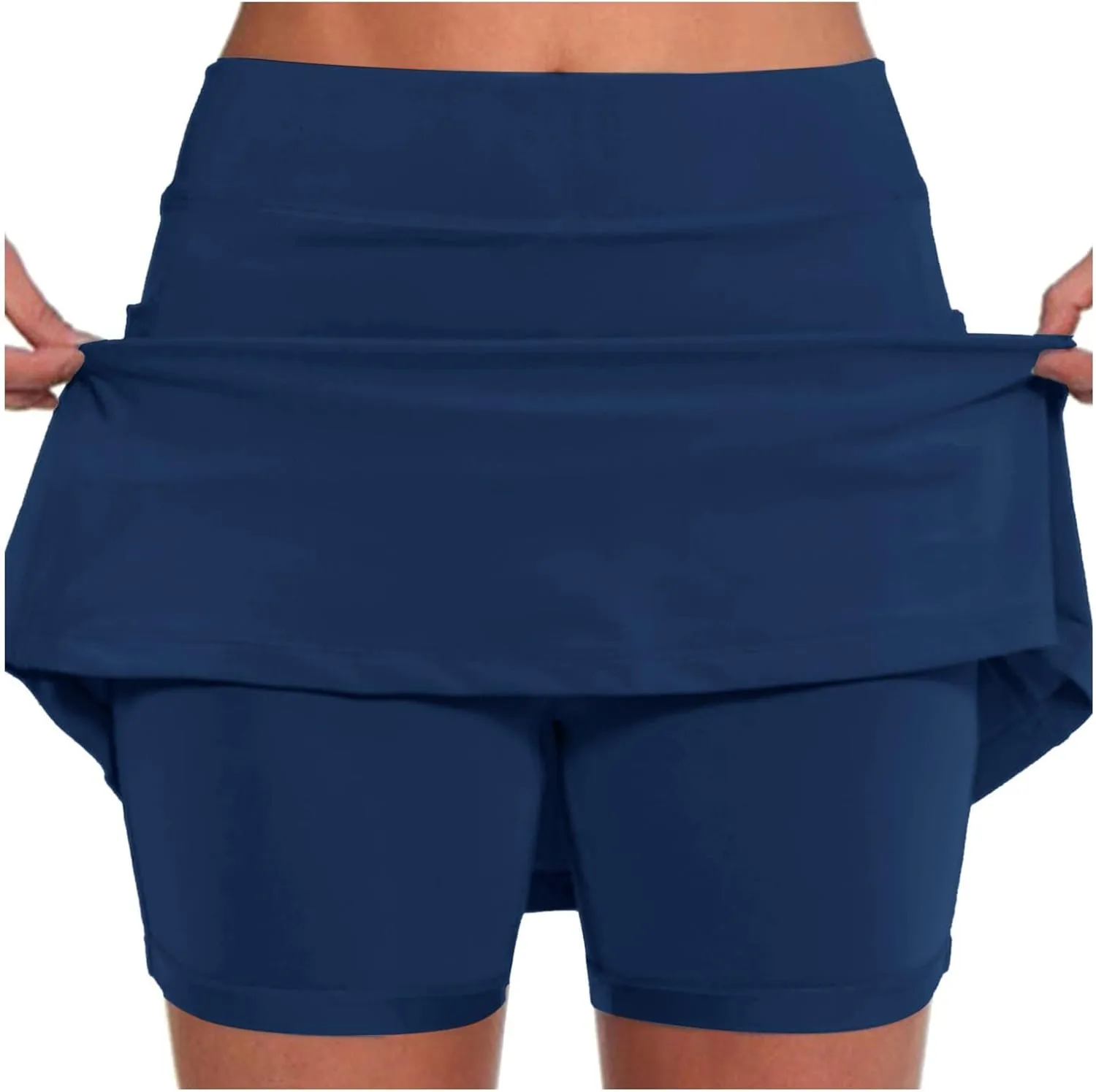 Women Athletic Skorts Workout Gym Running Skirted Shorts High Waisted Tennis Golf Skorts with Pockets