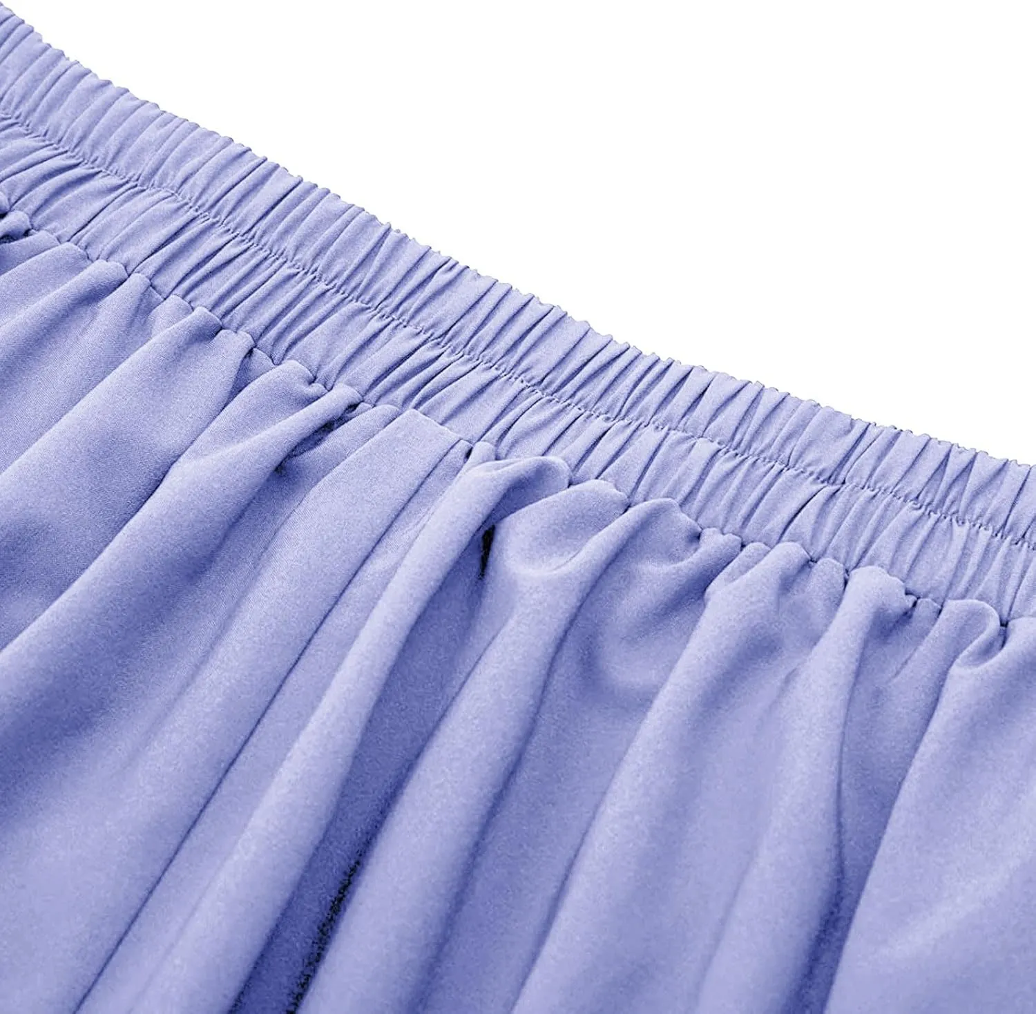 Women Midi Skirt Button High Waisted Elastic Casual Solid Color Pleated Knee Length Flowy A Line Skirts