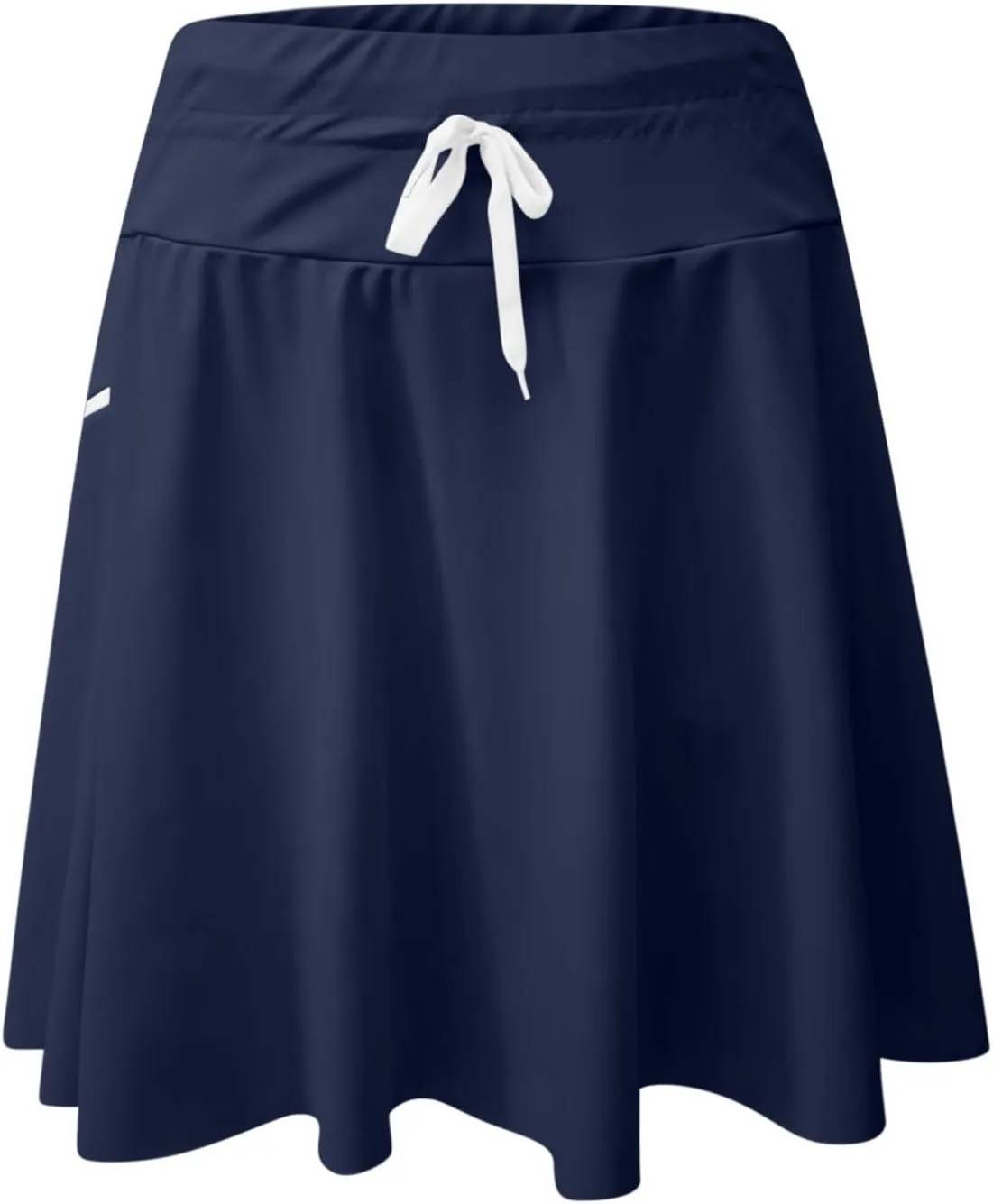 Women Swim Skirt Tummy Control Drawstring Skirts High Waist Skirts Quick Dry Swimsuit Bottoms with Zipper Pockets